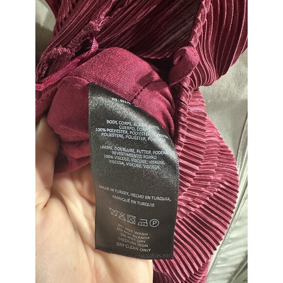 Anthropologie Maeve Sonata Wide Leg Pleated Cropped Jumpsuit sz 2 Ribbed Red‎ - Picture 10 of 10